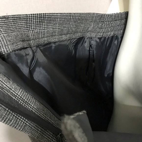 Vintage Evan Picone Black White Plaid High Waisted Trousers Sz-18W - Picture 9 of 11